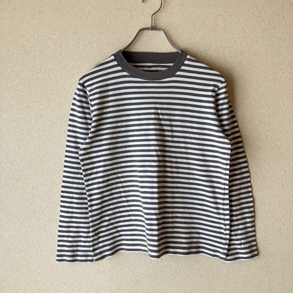Striped Gray and White Men's Shirt